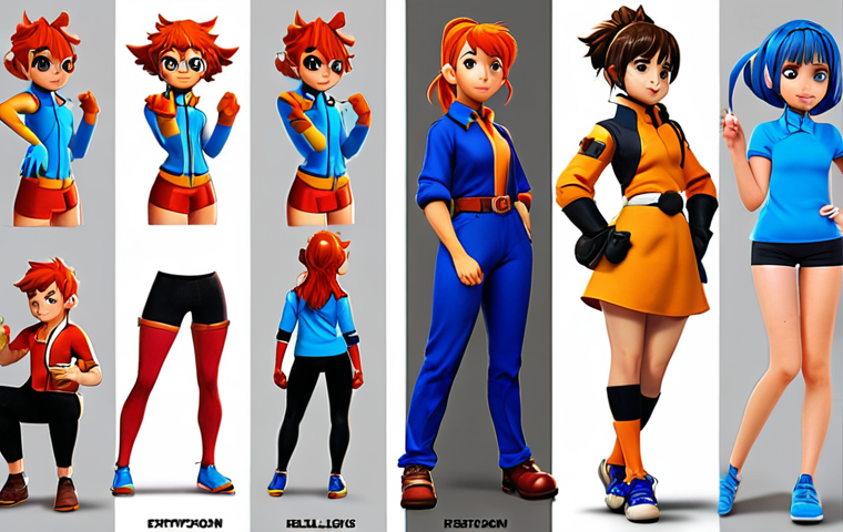 Character Design Portfolio Showcase**
Prompt: A character design portfolio, vibrant and eye-catching, featuring diverse characters in dynamic poses. Showcasing a variety of styles (cartoonish, semi-realistic, anime), and techniques (illustration, 3D). Digital painting, clean presentation, professional layout, attracting recruiters.
**