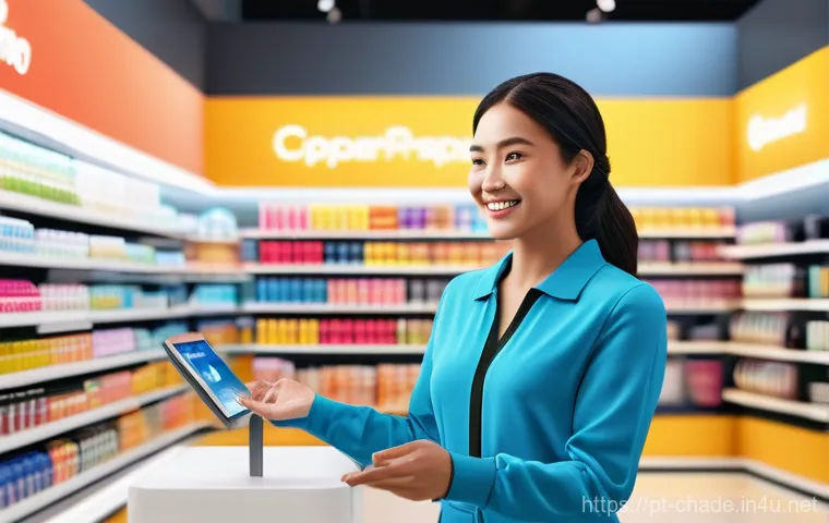 캐릭터 디자인 관련 비즈니스 사례와 관련된 연구 동향 - A vibrant, full-body image of a cheerful female digital avatar, reminiscent of Lu do Magalu, standin...