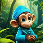 캐릭터 디자인의 상업적 성공 전략 - **Prompt:** A cheerful and curious young monkey character named Pipo, with bright, expressive eyes a...