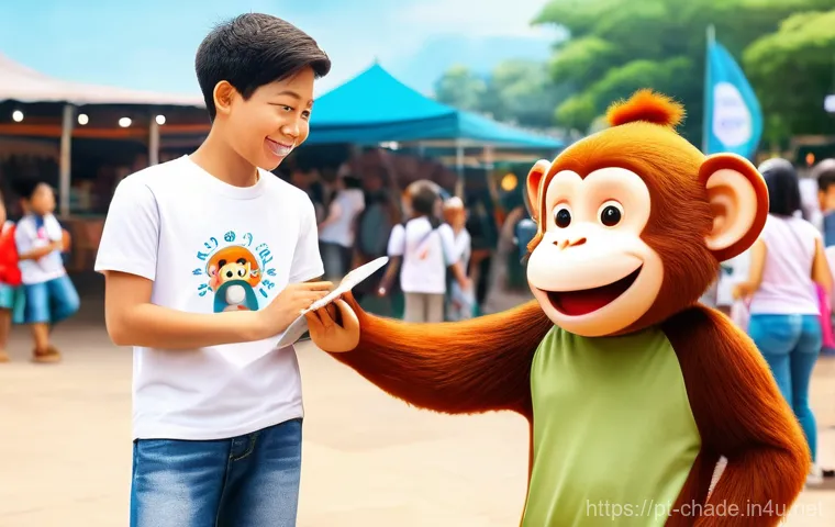 캐릭터 디자인의 상업적 성공 전략 - **Prompt:** A stylized, dynamic scene showcasing Pipo, the friendly monkey character, enthusiastical... 캐릭터 디자인의 상업적 성공 전략 - **Prompt:** A stylized, dynamic scene showcasing Pipo, the friendly monkey character, enthusiastical...