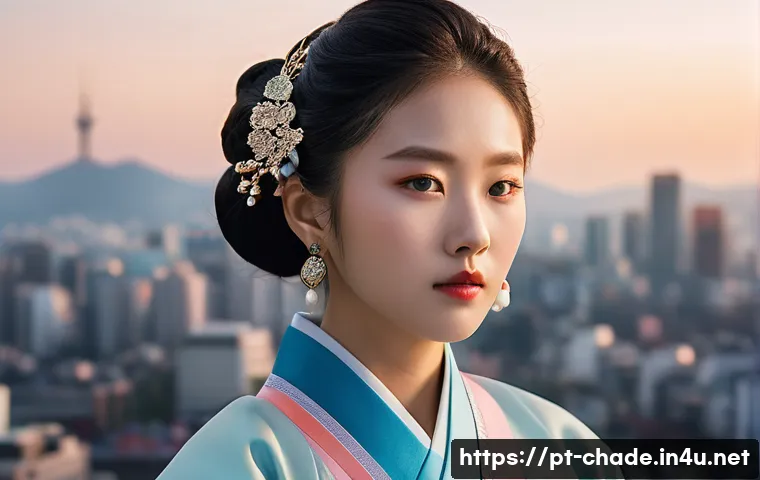 캐릭터 디자인의 글로벌 학술적 연구 동향 - A multicultural young woman wearing traditional yet modernized South Korean hanbok-inspired attire, ...